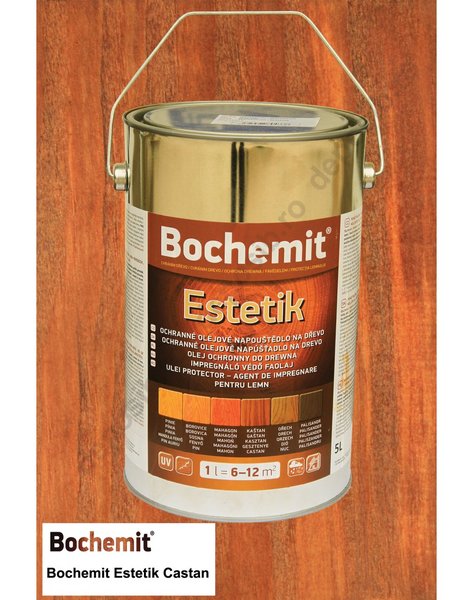 Ulei protector lemn Bochemit Estetik Castan 5L